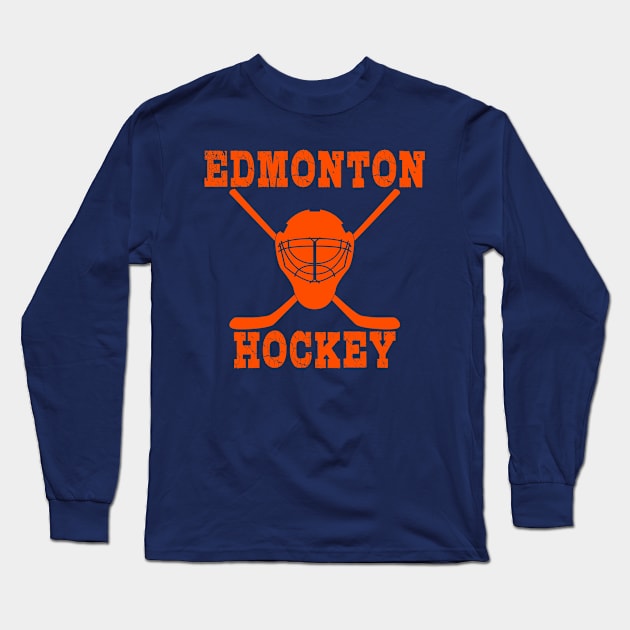 Edmonton Hockey Long Sleeve T-Shirt by tropicalteesshop